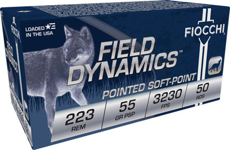 Fiocchi Field Dynamics .223 Remington 55 gr JSP ammo