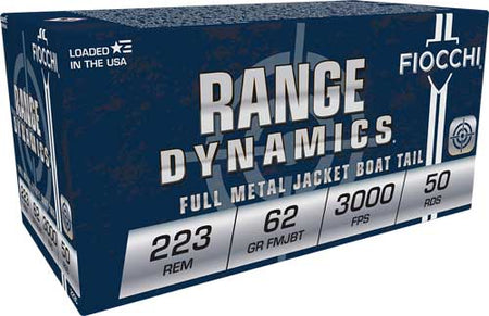 Fiocchi Range Dynamics .223 Remington 62 gr FMJ ammo
