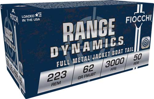 Fiocchi Range Dynamics .223 Remington 62 gr FMJ ammo
