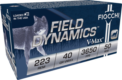 Fiocchi 223HVB50 Field Dynamics Hornady V-Max  40 Grain .223 Remington