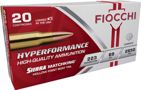 Fiocchi Hyperformance .223 Remington 69 gr BTHP ammo