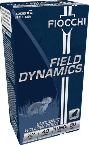 Fiocchi Shooting Dynamics Subsonic .22 Long Rifle 38 gr JHP ammo