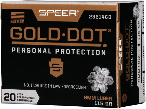 Speer Gold Dot Personal Protection 9mm Luger / Parabellum 115 gr BHP ammo