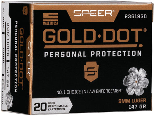 Speer Gold Dot Personal Protection 9mm Luger / Parabellum 147 gr JHP ammo