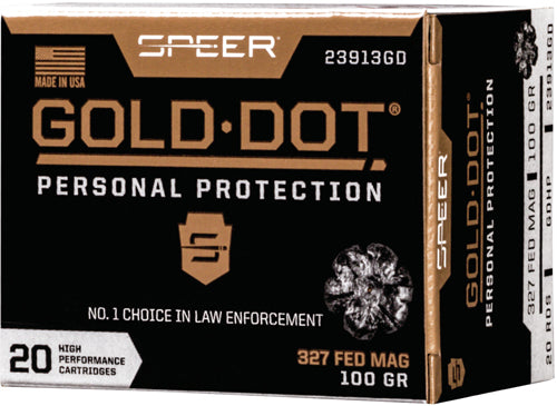 Speer 23913GD Gold Dot Personal Protection Hollow Point HP 100 Grain .327 Federal Mag