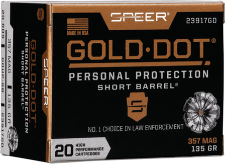 Speer Gold Dot Personal Protection Short Barrel .357 Magnum 135 gr BHP ammo