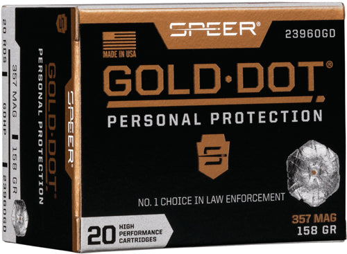 Speer Gold Dot Personal Protection .357 Magnum 158 gr BHP ammo