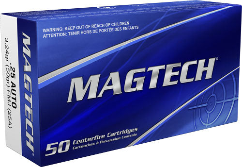 Magtech 25A Sport Shooting Range/Training Full Metal Jacket FMJ 50 Grain .25 ACP