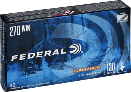Federal 270A PowerShok Jacketed Soft Point JSP 130 Grain .270 Winchester