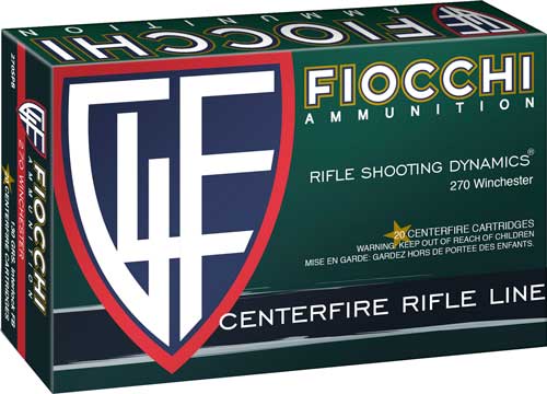 Fiocchi 270SPB Field Dynamics Pointed Soft Point PSP 130 Grain .270 Winchester