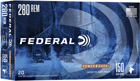 Federal PowerShok .280 Remington 150 gr JSP ammo