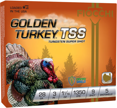 Fiocchi Golden Turkey TSS 28 Gauge 3 in / 3 in #9 1-1/16 oz