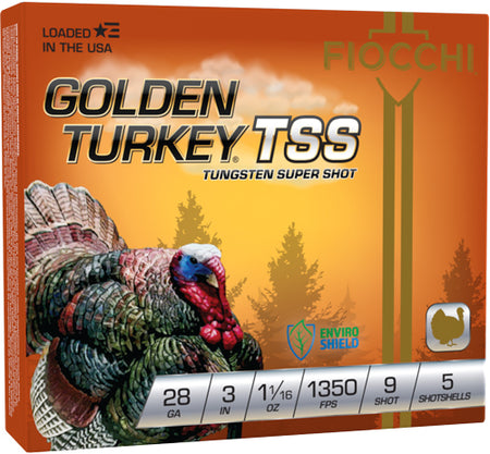Fiocchi Golden Turkey TSS 28 Gauge 3 in / 3 in #9 1-1/16 oz