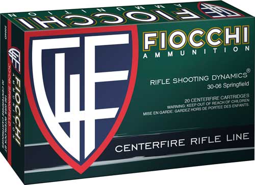 Fiocchi 3006C Field Dynamics Pointed Soft Point PSP 165 Grain .30-06 Springfield