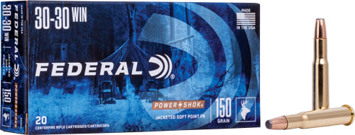 Federal 3030A PowerShok Soft Point Flat Nose  150 Grain .30-30 Winchester