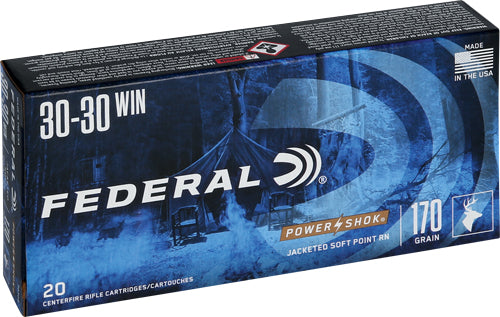 Federal 3030B PowerShok Soft Point Round Nose  170 Grain .30-30 Winchester