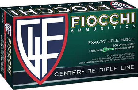 Fiocchi 308MKD Hyperformance Sierra MatchKing Boat Tail Hollow Point BTHP 175 Grain .308 Win / 7.62x51mm