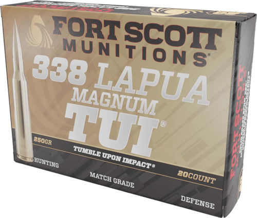 Fort Scott Munitions 338250SBV1 Tumble Upon Impact (TUI) Solid Copper Spun CS 250 Grain .338 Lapua Magnum