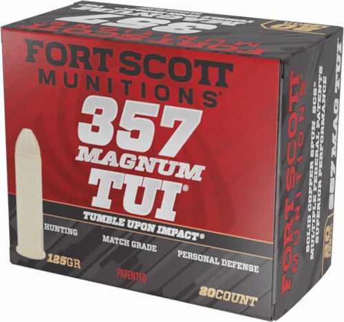 Fort Scott Munitions 357MAG125SCV Tumble Upon Impact (TUI) Solid Copper Spun CS 125 Grain .357 Magnum
