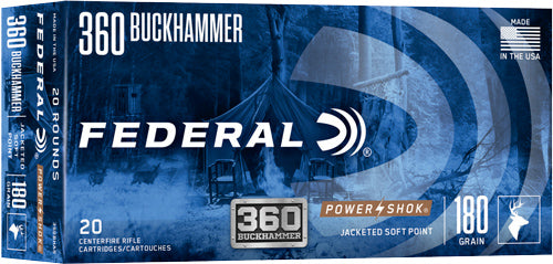 Federal PowerShok .360 Buckhammer 180 gr JSP ammo