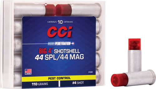 CCI 3718CC Big 4 #4 Shot Size Shotshell  110 Grain .44 Magnum