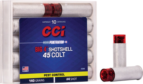 CCI 3722CC Big 4 #4 Shot Size Shotshell  140 Grain .45 Long Colt