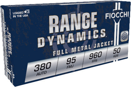 Fiocchi .380 Auto 95gr FMJ Ammo