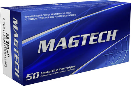 Magtech 38F Range/Training Semi Jacketed Hollow Point HP 125 Grain .38 Special