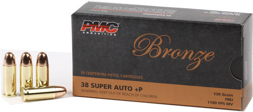 PMC 38SA Bronze Full Metal Jacket FMJ 130 Grain .38 Super