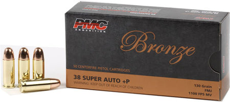 PMC 38SA Bronze Full Metal Jacket FMJ 130 Grain .38 Super