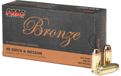 PMC 40D Bronze Full Metal Jacket FMJ 165 Grain .40 S&W