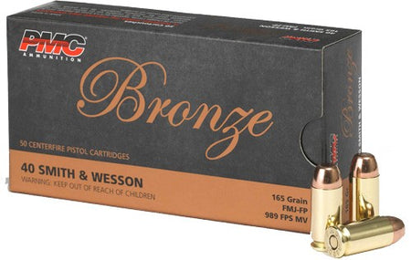 PMC 40D Bronze Full Metal Jacket FMJ 165 Grain .40 S&W