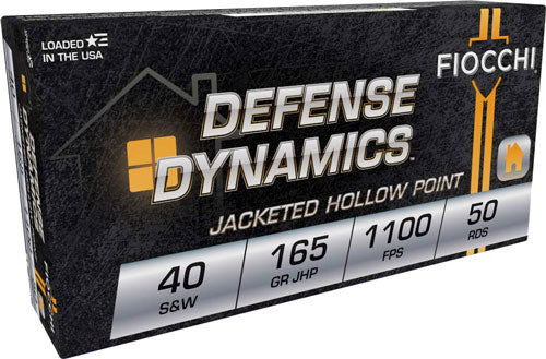 Fiocchi Defense Dynamics .40 S&W 165 gr JHP ammo