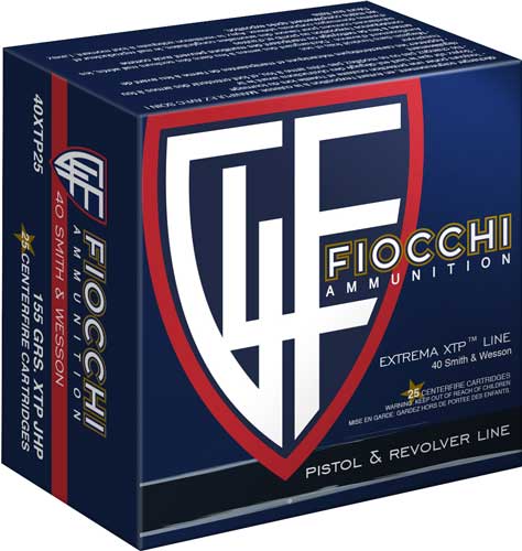 Fiocchi 40XTP25 Hyperformance Hornady XTP Hollow Point HP 155 Grain .40 S&W