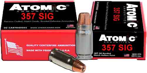 Atomic  .357 Sig 147 gr BHP ammo