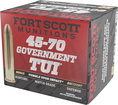 Fort Scott Munitions 4570300SCV1 Tumble Upon Impact (TUI) Brush Hog Solid Copper Spun CS 300 Grain .45-70 Government