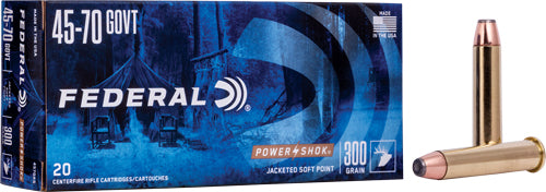 Federal 4570AS PowerShok Soft Point Flat Nose  300 Grain .45-70 Government