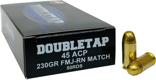 DOUBLETAP 45ACP 230GR FMJ-RN MATCH 50RD 20BX/CS