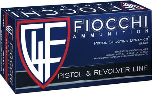 Fiocchi 45B500 Defense Dynamics Jacketed Hollow Point JHP 200 Grain .45 ACP/Auto