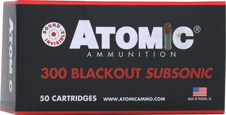 Atomic Subsonic .300 AAC Blackout 220 gr BTHP ammo
