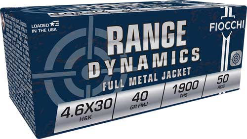 Fiocchi 46EXA Range Dynamics Full Metal Jacket FMJ 40 Grain 4.6x30mm HK