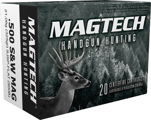 Magtech 500B Sport Shooting Range/Training Semi-Jacketed Soft Point Flat  325 Grain .500 S&W Mag