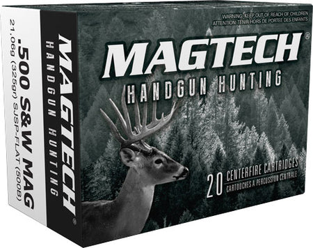 Magtech 500B Sport Shooting Range/Training Semi-Jacketed Soft Point Flat  325 Grain .500 S&W Mag