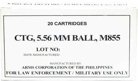Armscor M855 5.56x45mm NATO 62 gr FMJ ammo