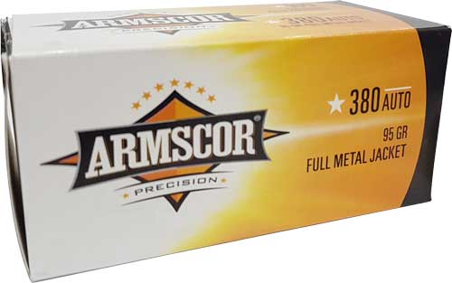 ARMSCOR .380 Auto 95gr FMJ Ammo