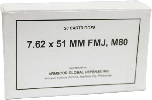 ARMSCOR 7.62x51mm 147gr M80 Ammo