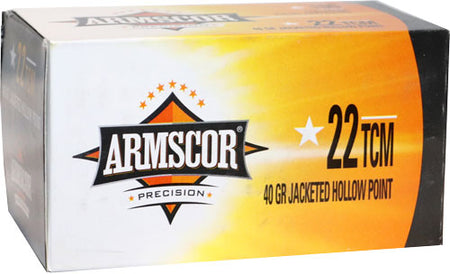 Armscor 22 TCM 40gr JHP Ammo
