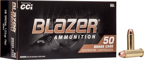 Blazer 5204 Brass Full Metal Jacket FMJ 125 Grain .38 Special