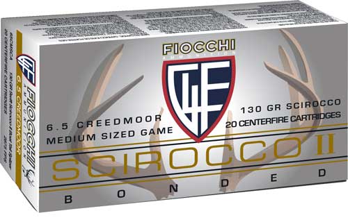 Fiocchi 65CMSCA Hyperformance Swift Scirocco II Boat Tail Spitzer  130 Grain 6.5mm Creedmoor