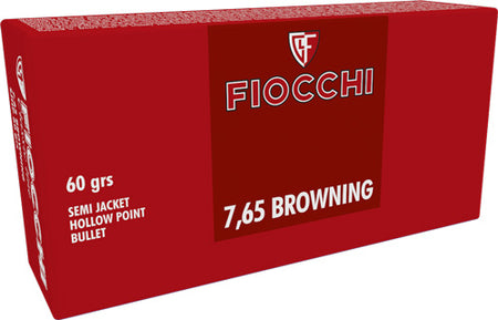 Fiocchi 70765400 Classic Line Jacketed Hollow Point JHP 60 Grain .32 ACP
